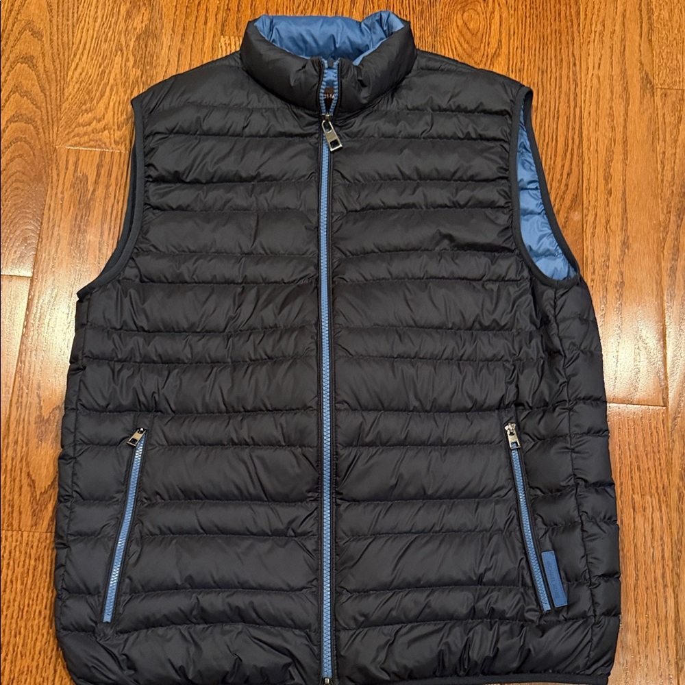 Michael Kors Black and Blue Quilted Vest